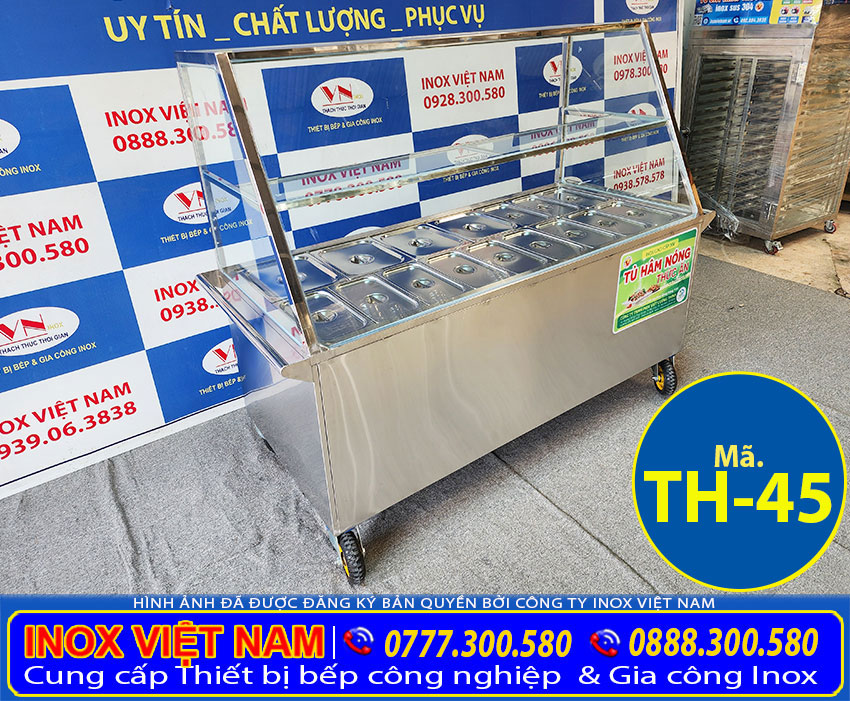 tu ban com giu nong thuc an th 45 1 - Tủ Hâm Làm Nóng Thức Ăn 16 Khay Bán Cơm TH-45