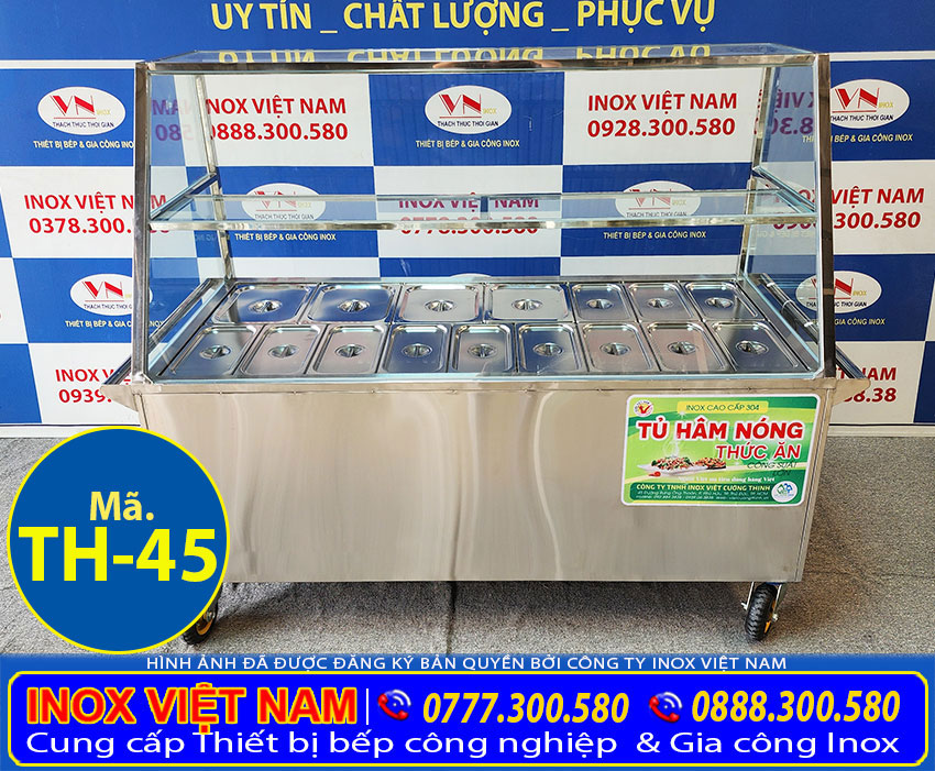 tu ban com giu nong thuc an th 45 3 - Tủ Hâm Làm Nóng Thức Ăn 16 Khay Bán Cơm TH-45