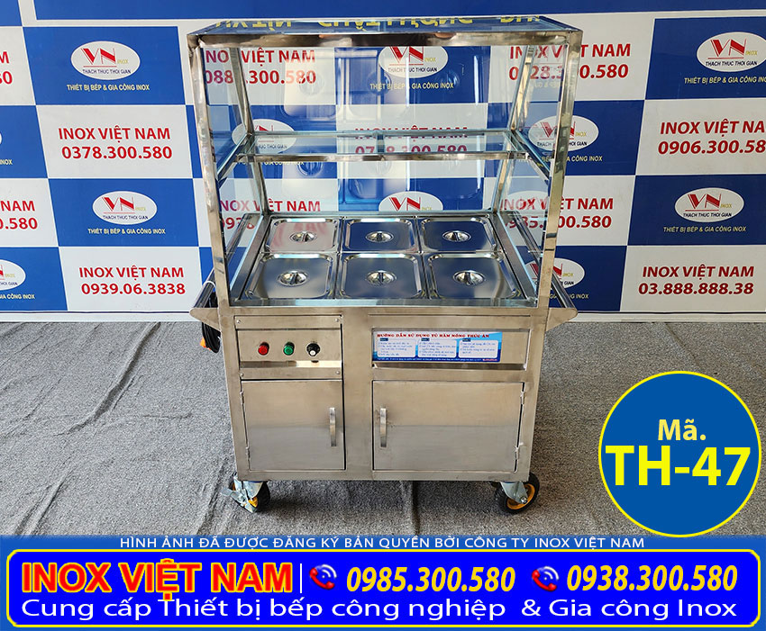 tu giu ham nong thuc an 6 khay th 47 3 - Tủ Giữ Nóng Và Hâm Nóng Thức Ăn 6 Khay TH-47