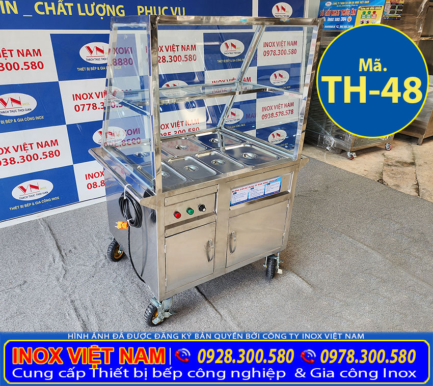 tu giu va ham nong thuc an 7 khay th 48 3 - Quầy Bán Cơm Giữ Và Hâm Nóng Thức Ăn 7 Khay TH-48