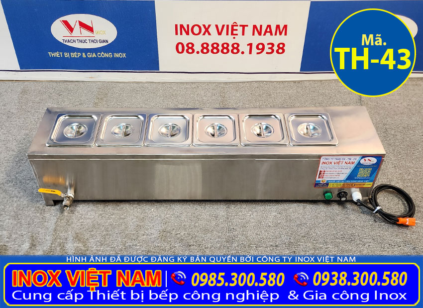 tu ham nong de ban 6 khay TH 43 1 - Quầy Hâm Nóng Thức Ăn 6 Khay Để Bàn TH-43