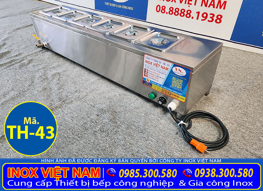 tu ham nong de ban 6 khay TH 43 3 - Quầy Hâm Nóng Thức Ăn 6 Khay Để Bàn TH-43