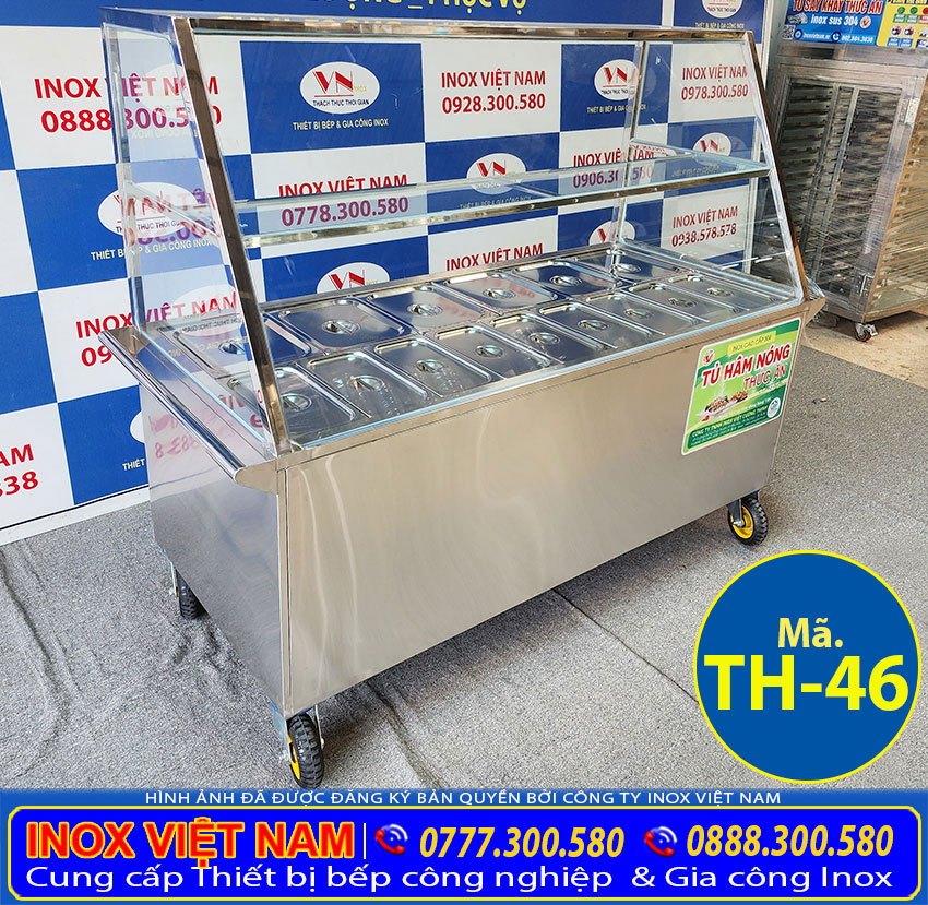 tu lam nong thuc an th 46 1 - Tủ Bán Cơm Làm Nóng Thức Ăn 15 Khay TH-46