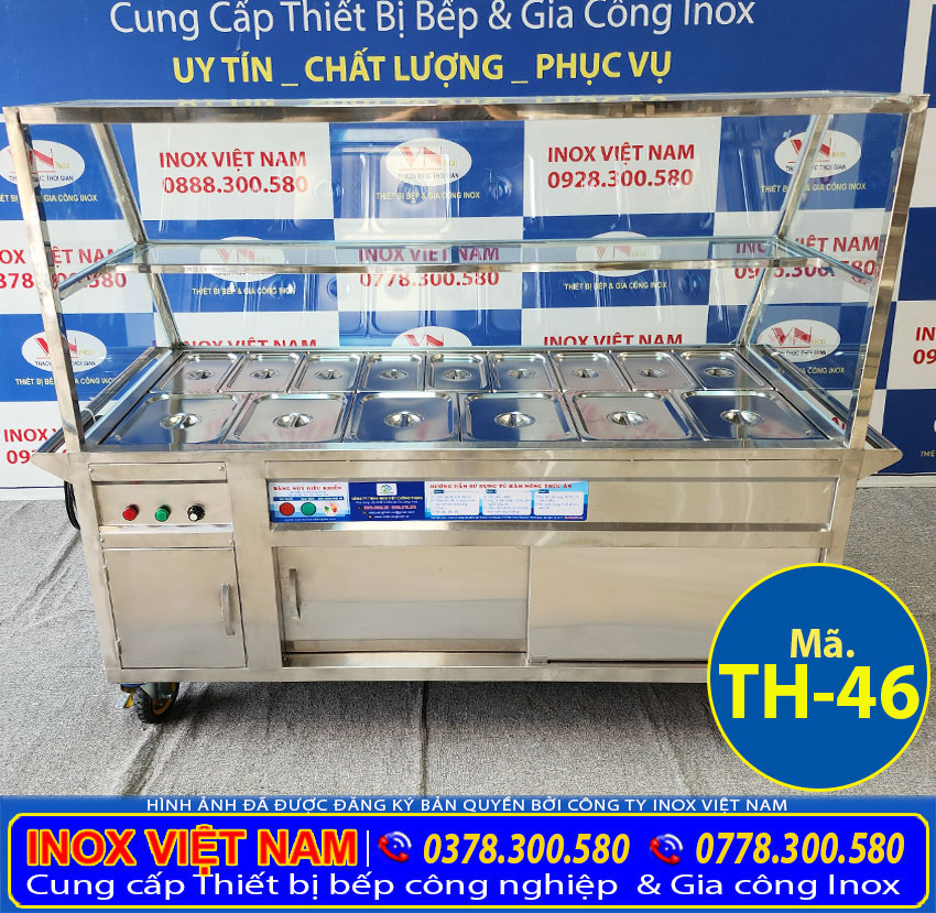 tu lam nong thuc an th 46 3 - Tủ Bán Cơm Làm Nóng Thức Ăn 15 Khay TH-46